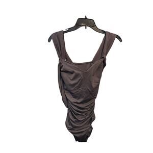 Badgley Mischka Swimsuit Bathing Suit Ruched Slimming One Piece Women's Size 6